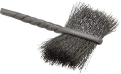 Osborn - 1-1/4" Diam Flat Steel Tube Brush - 0.005" Filament Diam, 5/8" Brush Length, 2-1/4" OAL, 1/8" Diam Shank - Top Tool & Supply