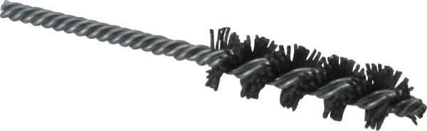 Osborn - 3/4" Diam Helical Nylon Tube Brush - 2-1/2" Brush Length, 5" OAL, 0.168" Diam Shank - Top Tool & Supply