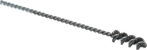 Osborn - 0.385" Diam Helical Nylon Tube Brush - 1" Brush Length, 5" OAL, 0.152" Diam Shank - Top Tool & Supply