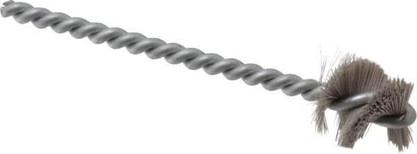 Osborn - 1.015" Diam Helical Nylon Tube Brush - 1" Brush Length, 5" OAL, 1/4" Diam Shank - Top Tool & Supply