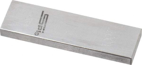 SPI - 0.1001" Rectangular Steel Gage Block - Accuracy Grade 0, Includes NIST Traceability Certification - Top Tool & Supply