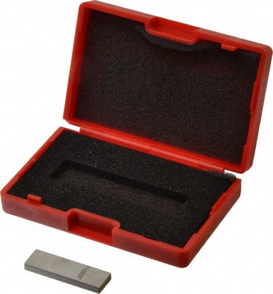 SPI - 0.115" Rectangular Steel Gage Block - Accuracy Grade 0, Includes NIST Traceability Certification - Top Tool & Supply