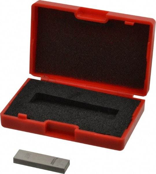 SPI - 0.138" Rectangular Steel Gage Block - Accuracy Grade 0, Includes NIST Traceability Certification - Top Tool & Supply