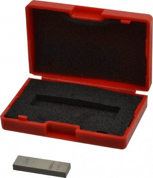 SPI - 0.144" Rectangular Steel Gage Block - Accuracy Grade 0, Includes NIST Traceability Certification - Top Tool & Supply