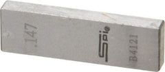 SPI - 0.147" Rectangular Steel Gage Block - Accuracy Grade 0, Includes NIST Traceability Certification - Top Tool & Supply