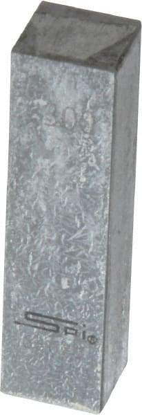 SPI - 0.3" Rectangular Steel Gage Block - Accuracy Grade 0, Includes NIST Traceability Certification - Top Tool & Supply