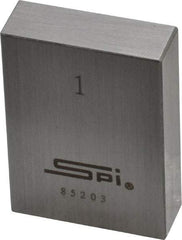 SPI - 1" Rectangular Steel Gage Block - Accuracy Grade 0, Includes NIST Traceability Certification - Top Tool & Supply