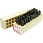 Young Bros Letter Stamps A - Z -- 3/8'' Type Size-Machine Made-27 Pieces per Set - Top Tool & Supply