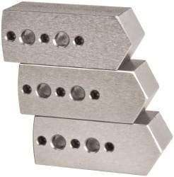 Northfield - 4" & Up Chuck Capacity, Northfield Air Style Attachment, Square Soft Lathe Chuck Jaw - 3 Jaws, Steel, 1.895mm Long x 3/4" Wide x 3/4" High - Top Tool & Supply