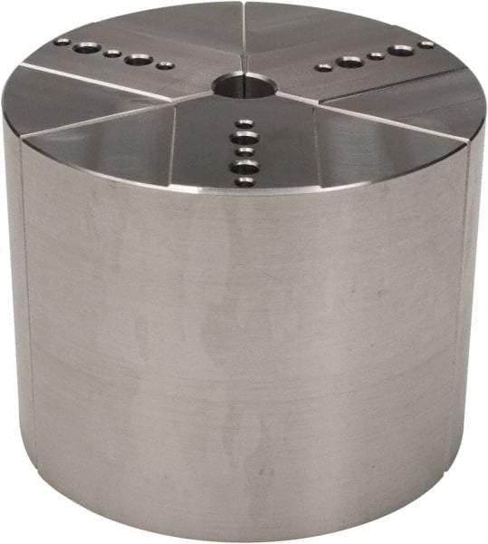 Northfield - 4" & Up Chuck Capacity, Northfield Air Style Attachment, Round Soft Lathe Chuck Jaw - 3 Jaws, Aluminum, 3.92" Wide x 3" High - Top Tool & Supply