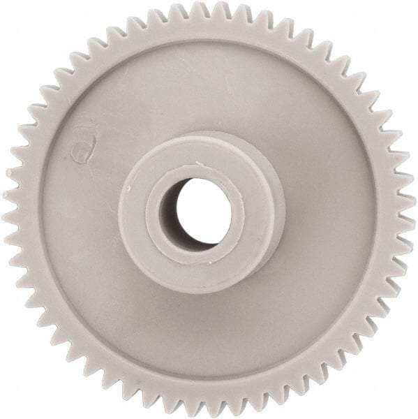 Made in USA - 32 Pitch, 1-3/4" Pitch Diam, 1-13/16" OD, 56 Tooth Spur Gear - 3/16" Face Width, 5/16" Bore Diam, 43/64" Hub Diam, 20° Pressure Angle, Acetal - Top Tool & Supply