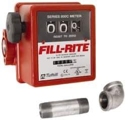 Tuthill - 3/4" NPT Port Fuel Flowmeter - 50 Max psi, 5 to 20 GPM, Aluminum - Top Tool & Supply