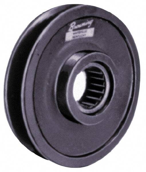 Browning - 1 Inside x 3.95" Outside Diam, 1" Wide Pulley Slot, Cast Iron Idler Pulley - 4L/A Belt Section - Top Tool & Supply