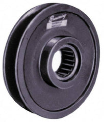 Browning - 1/2 Inside x 2-1/2" Outside Diam, 0.75" Wide Pulley Slot, Cast Iron Idler Pulley - 4L/A Belt Section - Top Tool & Supply