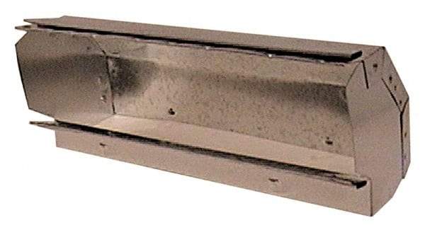 Made in USA - 2-1/4" ID Galvanized Duct Shortway 90° Stack El - 10" Long, Standard Gage, 20 Piece - Top Tool & Supply