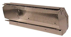 Made in USA - 3-1/4" ID Galvanized Duct Shortway 90° Stack El - 10" Long, Standard Gage, 45 Piece - Top Tool & Supply