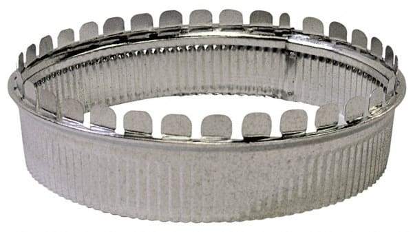 Made in USA - 7" ID Galvanized Duct Round Starting Collar - Standard Gage, 50 Piece - Top Tool & Supply