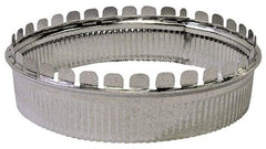 Made in USA - 8" ID Galvanized Duct Round Starting Collar - Standard Gage, 50 Piece - Top Tool & Supply