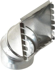 Made in USA - 6" ID Galvanized Duct Square Takeoff - 6-1/2" Long x 6-1/2" Wide, Standard Gage, 32 Piece - Top Tool & Supply