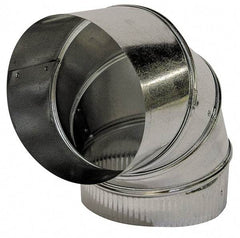 Made in USA - 18" ID Galvanized Duct Round Adjustable Elbow - 24 Gage, 1 Piece - Top Tool & Supply