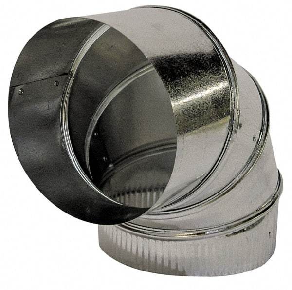 Made in USA - 16" ID Galvanized Duct Round Adjustable Elbow - 26 Gage, 4 Piece - Top Tool & Supply