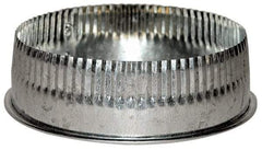 Made in USA - 8" ID Galvanized Duct Tee Cover with Crimp - Standard Gage, 30 Piece - Top Tool & Supply