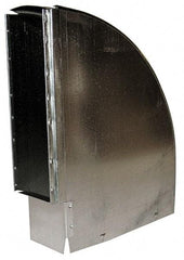 Made in USA - Galvanized Duct Flatway 90° Stack El - 10" Wide x 3-1/4" High, Standard Gage, 14 Piece - Top Tool & Supply