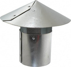 Made in USA - 3" ID Galvanized Duct Rain Cap - 28 Gage, 24 Piece - Top Tool & Supply