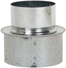 Made in USA - 4" ID Galvanized Duct Shortway Reducer without Crimp - Standard Gage, 35 Piece - Top Tool & Supply