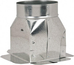 Made in USA - 6" ID Galvanized Duct Top Ceiling Box - 6" Long x 6" Wide, Standard Gage, 25 Piece - Top Tool & Supply