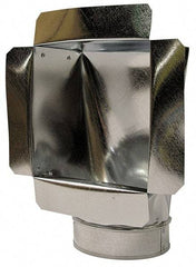 Made in USA - 6" ID Galvanized Duct Side Ceiling Box - 8" Long x 8" Wide, Standard Gage, 15 Piece - Top Tool & Supply