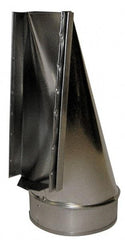 Made in USA - 6" ID Galvanized Duct End Stack Boot - 2-1/4" Long x 10" Wide, Standard Gage, 25 Piece - Top Tool & Supply