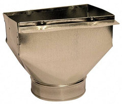 Made in USA - 6" ID Galvanized Duct Register Pan - 10" Long x 6" Wide, Standard Gage, 25 Piece - Top Tool & Supply