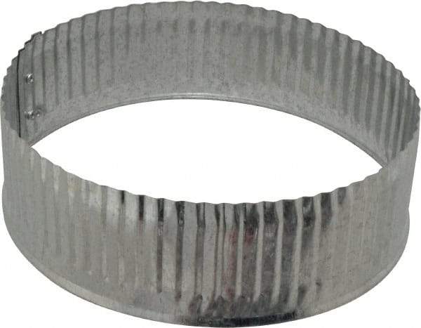 Made in USA - 6" ID Galvanized Duct Flex Connector - Standard Gage, 35 Piece - Top Tool & Supply