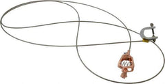 Hubbell Workplace - 19 AWG, 10 Ft., Alligator Clip, C-Clamp, Grounding Cable with Clamps - Noninsulated, Federal Specification A-A-59466-010 - Top Tool & Supply