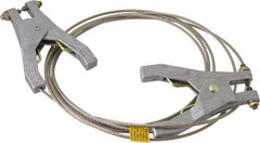 Hubbell Workplace - 19 AWG, 10 Ft., Hand Clamp, Grounding Cable with Clamps - Noninsulated, Includes 2 Hand Clamps - Top Tool & Supply