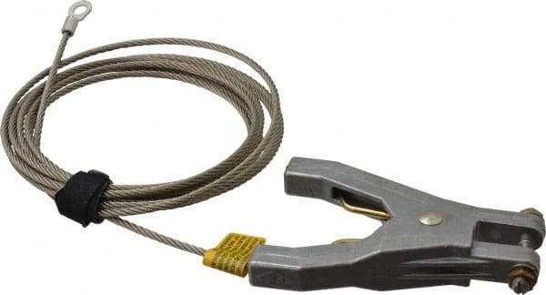 Hubbell Workplace - 19 AWG, 10 Ft., Hand Clamp, Terminal, Grounding Cable with Clamps - Noninsulated - Top Tool & Supply