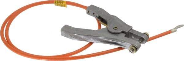 Hubbell Workplace - 19 AWG, 3 Ft., Hand Clamp, Terminal, Grounding Cable with Clamps - Orange - Top Tool & Supply