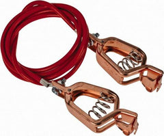 Hubbell Workplace - 19 AWG, 5 Ft., Alligator Clip, Grounding Cable with Clamps - Noninsulated, Includes 2 Alligator Clips, Federal Specification A-A-59466-010 - Top Tool & Supply