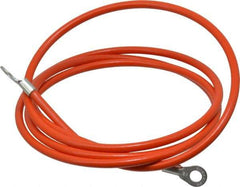 Hubbell Workplace - 19 AWG, 5 Ft., Terminal, Grounding Cable with Clamps - Orange, Includes (2) 1/4 Inch Terminals - Top Tool & Supply