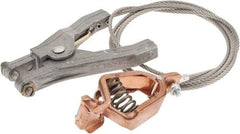 Hubbell Workplace - 19 AWG, 5 Ft., Alligator Clip, Hand Clamp, Grounding Cable with Clamps - Noninsulated, Federal Specification A-A-59466-010 - Top Tool & Supply