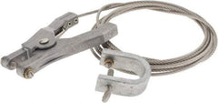 Hubbell Workplace - 19 AWG, 10 Ft., Alligator Clip, Hand Clamp, Grounding Cable with Clamps - Noninsulated, Federal Specification A-A-59466-010 - Top Tool & Supply