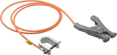 Hubbell Workplace - 19 AWG, 5 Ft., C-Clamp, Hand Clamp, Grounding Cable with Clamps - Orange - Top Tool & Supply