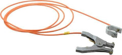 Hubbell Workplace - 19 AWG, 10 Ft., C-Clamp, Hand Clamp, Grounding Cable with Clamps - Orange - Top Tool & Supply