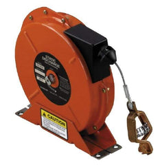 Hubbell Workplace - 1/8 Inch x 50 Ft. Stranded Cable Grounding Reel - Spring Driven Reel - Top Tool & Supply