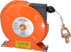 Hubbell Workplace - 1/8 Inch x 50 Ft. Stranded Cable Grounding Reel - Spring Driven Reel - Top Tool & Supply