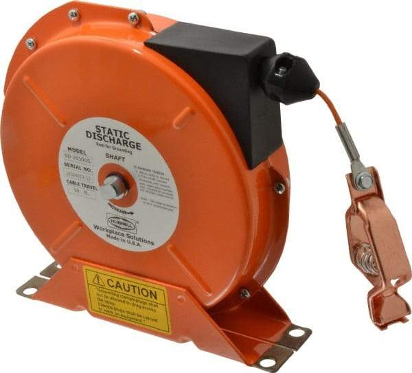 Hubbell Workplace - 1/8 Inch x 50 Ft. Stranded Cable Grounding Reel - Spring Driven Reel - Top Tool & Supply