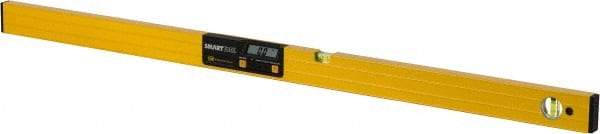 Smart Tool - 48" Long 2 Vial Box Beam Level - Aluminum, Yellow, 1 Level & 1 Plumb Vials - Top Tool & Supply