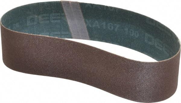 Made in USA - 2" Wide x 18-15/16" OAL, 100 Grit, Aluminum Oxide Abrasive Belt - Aluminum Oxide, Fine, Coated - Top Tool & Supply