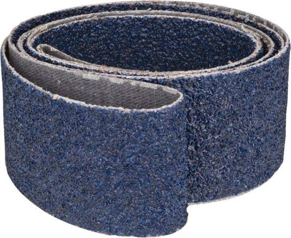 Norton - 1-1/2" Wide x 60" OAL, 36 Grit, Zirconia Alumina Abrasive Belt - Zirconia Alumina, Very Coarse, Coated, Y Weighted Cloth Backing, Dry, Series R821 - Top Tool & Supply